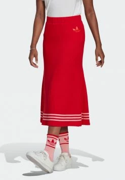 Adidas Originals 70S PACK SEAMLESS KNIT - Pencil Skirt - Scarlet