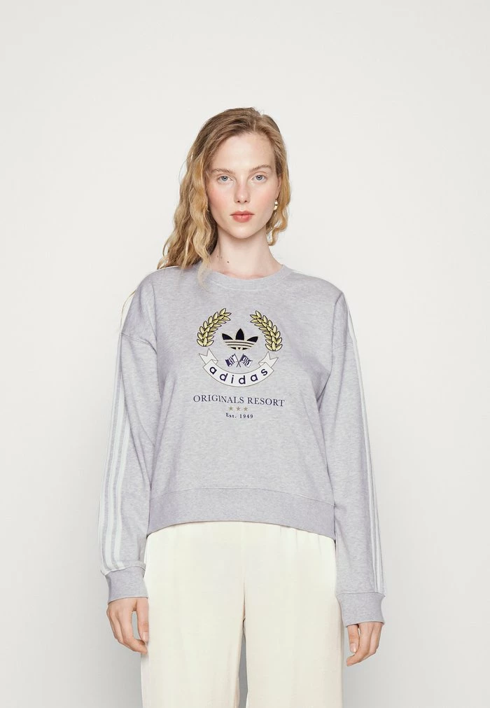 Adidas Originals GRAPHIC - Sweatshirt - Light Grey Heather 1 Adidas Originals GRAPHIC - Sweatshirt - Light Grey Heather