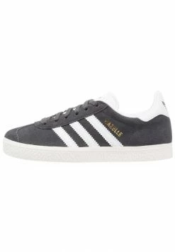 Adidas Originals GAZELLE - Trainers - Solid Grey/white/gold Metallic