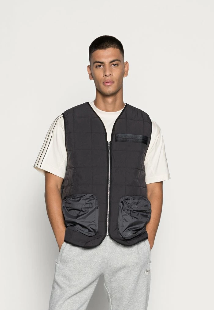 Adidas Originals PADDED VEST - Waistcoat - Black 1 Adidas Originals PADDED VEST - Waistcoat - Black