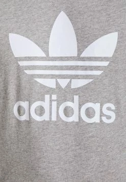 Adidas Originals TREFOIL UNISEX - Print T-shirt - Medium Grey Heather/white -Adidas Originals Shop e5cca8d72ecf4f1ebe4d7c61254f2893
