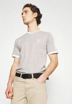 Adidas Originals STRIPES TEE UNISEX - Print T-shirt - Medium Grey Heather -Adidas Originals Shop e64bbc15b00e47778e3a8ca7494ce39a