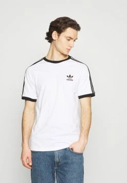 Adidas Originals STRIPES TEE UNISEX - Print T-shirt - White -Adidas Originals Shop e790bb671eca43f383765924b2b22618