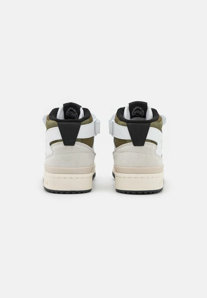 Adidas Originals FORUM MID - High-top Trainers - Footwear White/focus Olive 4 Adidas Originals FORUM MID - High-top Trainers - Footwear White/focus Olive - Image 4