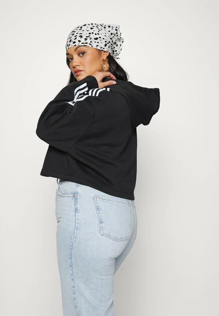 Adidas Originals ADICOLOR CLASSICS CROP - Hoodie - Black 7 Adidas Originals ADICOLOR CLASSICS CROP - Hoodie - Black - Image 7