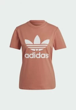 Adidas Originals TREFOIL TEE - Print T-shirt - Brown -Adidas Originals Shop eacf0cd5ba7a4ac7b8444f4a2b0543a3