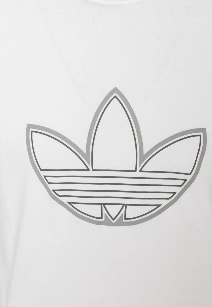 Adidas Originals OUTLINE UNISEX - Print T-shirt - White 3 Adidas Originals OUTLINE UNISEX - Print T-shirt - White - Image 3