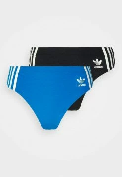 Adidas Originals WIDE SIDE THONG 2 PACK - Thong - Black/bluebird -Adidas Originals Shop f28ff42901814b99a549cc5c96e9f167