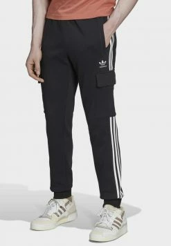 Adidas Originals ADICOLOR 3-STRIPES CARGO SLIM - Tracksuit Bottoms - Black