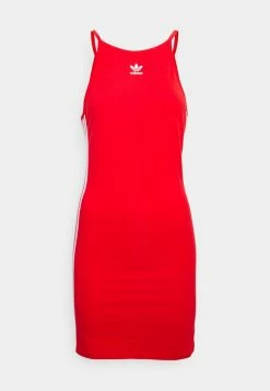 Adidas Originals DRESS - Jersey Dress - Vivid Red -Adidas Originals Shop f72c89f3be6a433bb7f5f8b121e00a1b