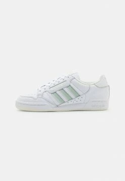 Adidas Originals CONTINENTAL 80 STRIPES UNISEX - Trainers - Footwear White/linen Green/off-white