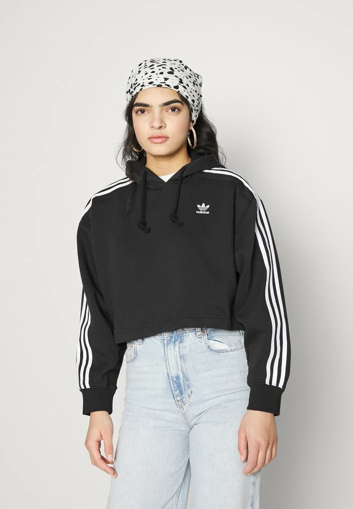 Adidas Originals ADICOLOR CLASSICS CROP - Hoodie - Black 4 Adidas Originals ADICOLOR CLASSICS CROP - Hoodie - Black - Image 4