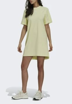 Adidas Originals TENNIS LUXE DRESS ORIGINALS - Jersey Dress - Haze Yellow