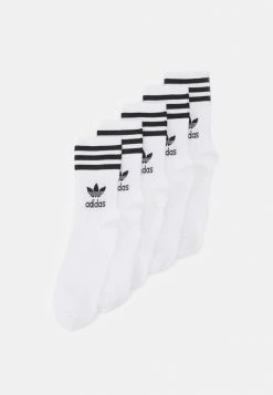 Adidas Originals MID CUT 5 PACK - Socks - White