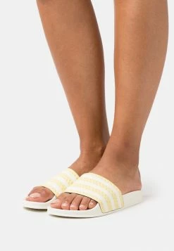 Adidas Originals ADILETTE - Mules - Almost Yellow/cloud White/off White