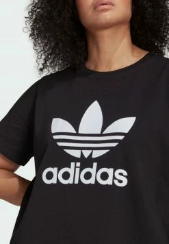 Adidas Originals TREFOIL TEE - Print T-shirt - Black -Adidas Originals Shop f9d45fe811174e92bfb689079e2a12bf