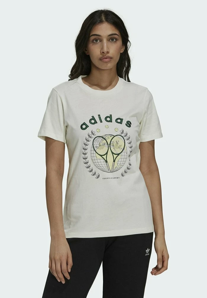 Adidas Originals TENNIS LUXE GRAPHIC ORIGINALS - Print T-shirt - Off White 2 Adidas Originals TENNIS LUXE GRAPHIC ORIGINALS - Print T-shirt - Off White - Image 2