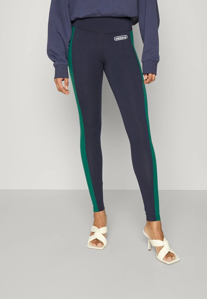 Adidas Originals Leggings - Trousers - Legend Ink/collegiate Green 1 Adidas Originals Leggings - Trousers - Legend Ink/collegiate Green