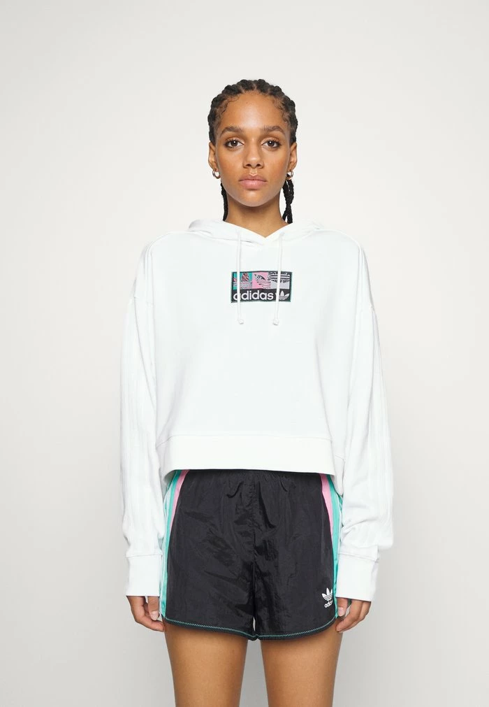 Adidas Originals CROPPED HOODIE - Hoodie - White 1 Adidas Originals CROPPED HOODIE - Hoodie - White